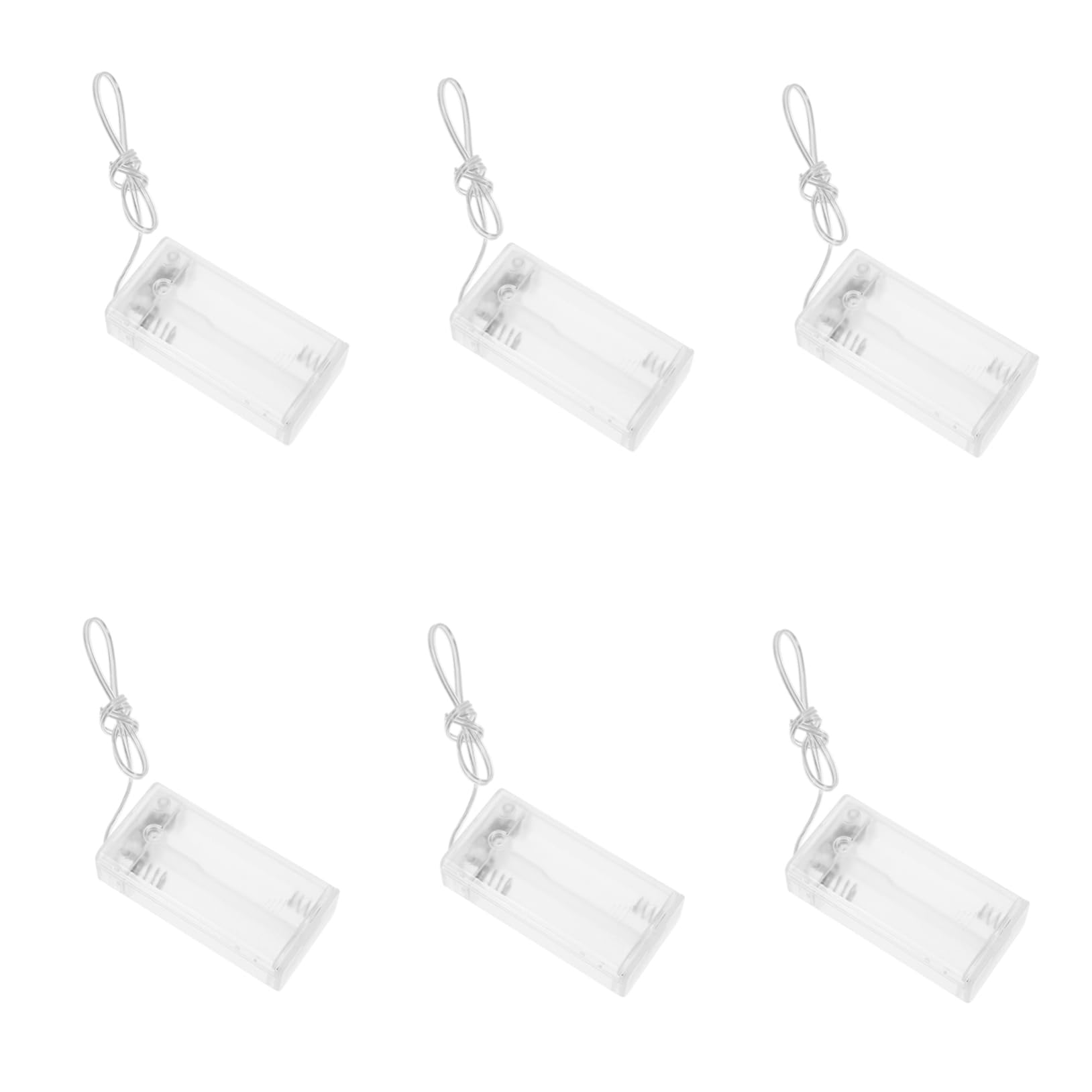 Toddmomy 5 Set Portabatterie Trasparente Per Stringa Confezione Da Design Resistente E Custodia Per Batterie Aa Con Interruttore Per Decorazioni 10 Pezzi*5