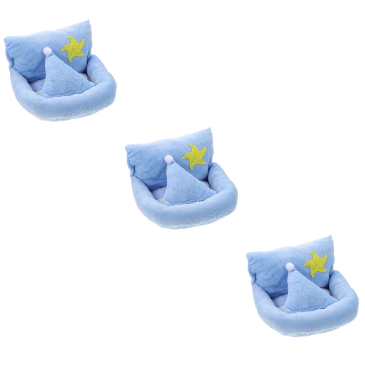 SUPVOX 3piezas Cama De Peluche para Hámster y Roedores para Erizos y Chinchillas para Invierno