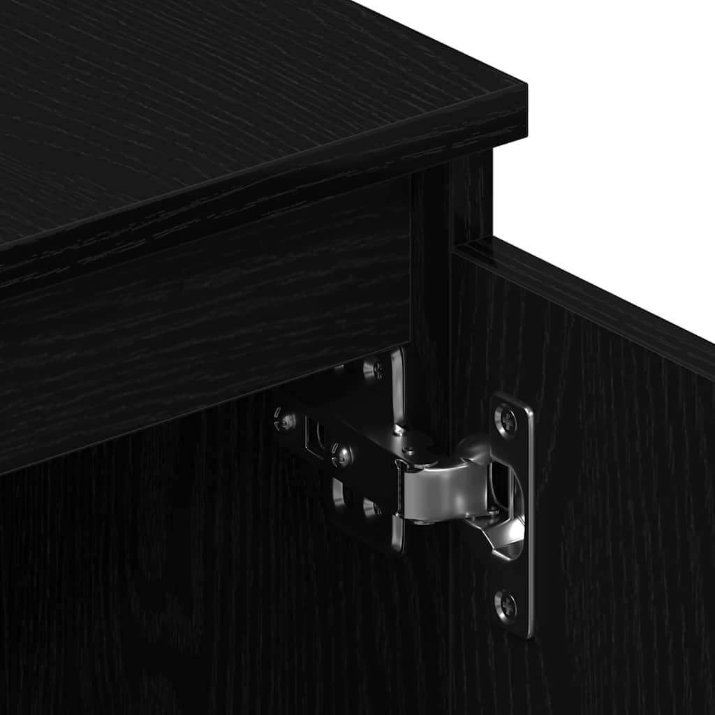 vidaXL Mobile TV Rovere Nero 140x40x36 cm in Legno Multistrato