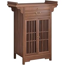 Altar Table New Chinese Style with Openwork Door Burner Decor