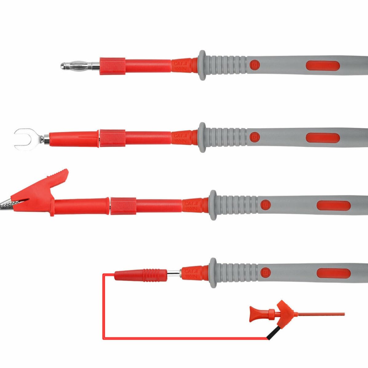 Kit di Sonde per Tester Multimetro 21 in 1 Clip a Molla Elettriche e Puntali Resistenti per Verifica di Impianti Elettrici e Misurazioni Precise