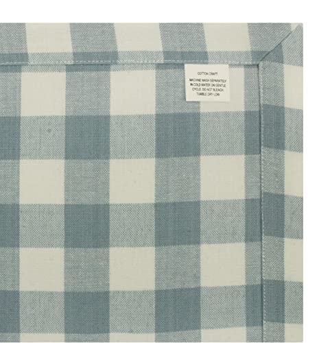 Cotton Craft Buffalo Plaid Cloth Napkins - Set Of 12 Pure Cotton Gingham Check Napkin - Everyday Easter Spring Summer Holiday Lunch Dinner Napkin - Soft Washable Reusable Napkin -Oversized 20X20 Blue #TOP7