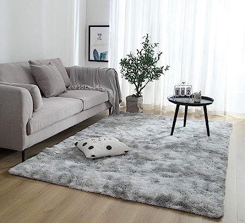 Savealot Soft Fluffy Rug for Living Room Bedroom Parent Room Kids Room Plush Rug, Dorm Area, Large Decorative Rugs, (Grey, 140X200)