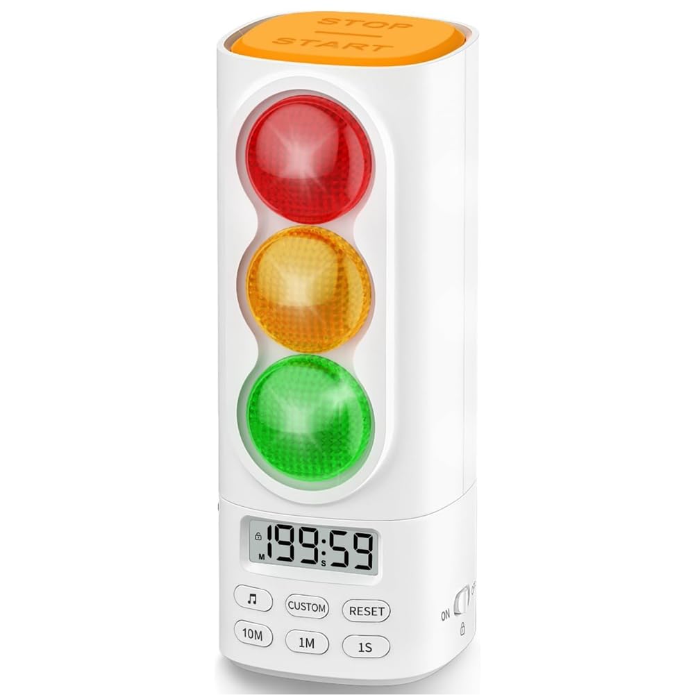 Minuterie visuelle contre le manque de concentration avec 4 sonneries LCD