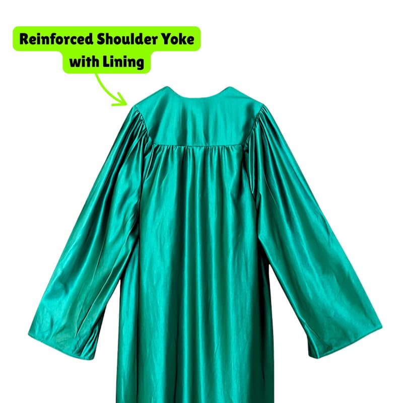 Image of Gradzilla Graduation Cap and Gown Set - Shiny Finish for High School and College, Durable Robes for Commencement Ceremonies