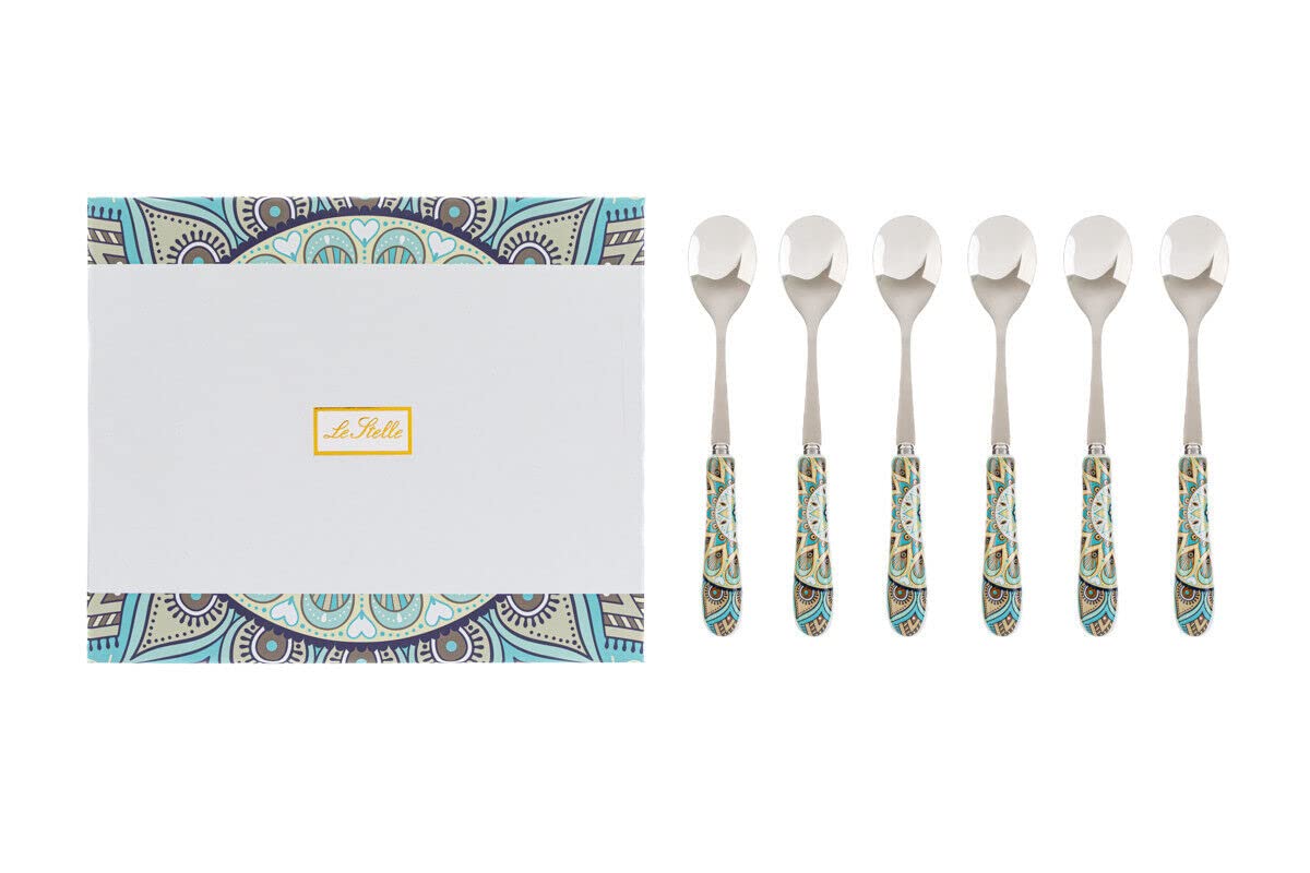 Cuillères en céramique pour cuisine et table conviviale lot de 6 décorées ngl 084