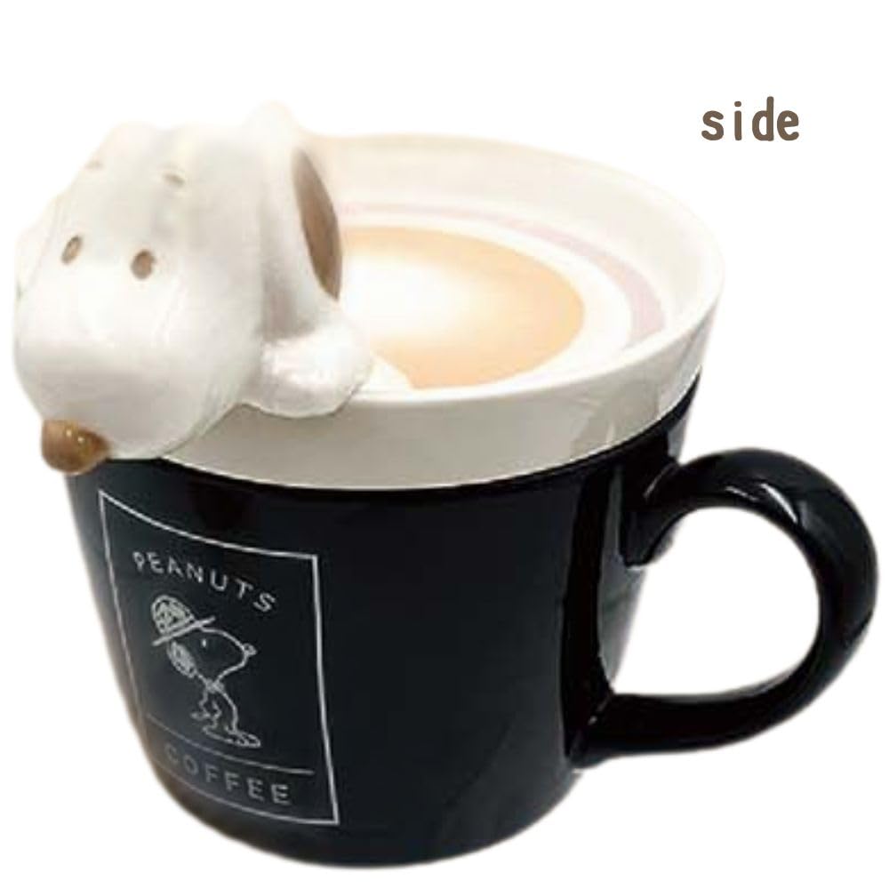 Amazon.co.jp: マリモクラフト SNOOPY ラテアートマグ ブラック