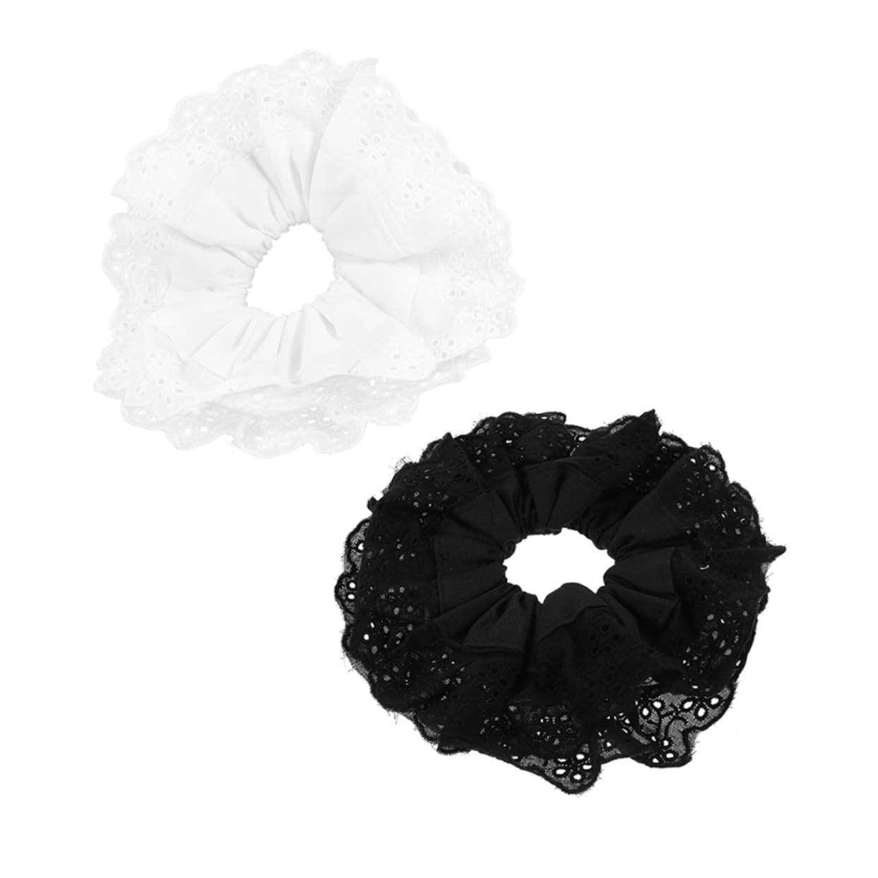 Healeved 8piezas Coleteros De Encaje Oversized Para Mujer y Niña Accesorios De Pelo Gran Elasticidad y Diseño Doble