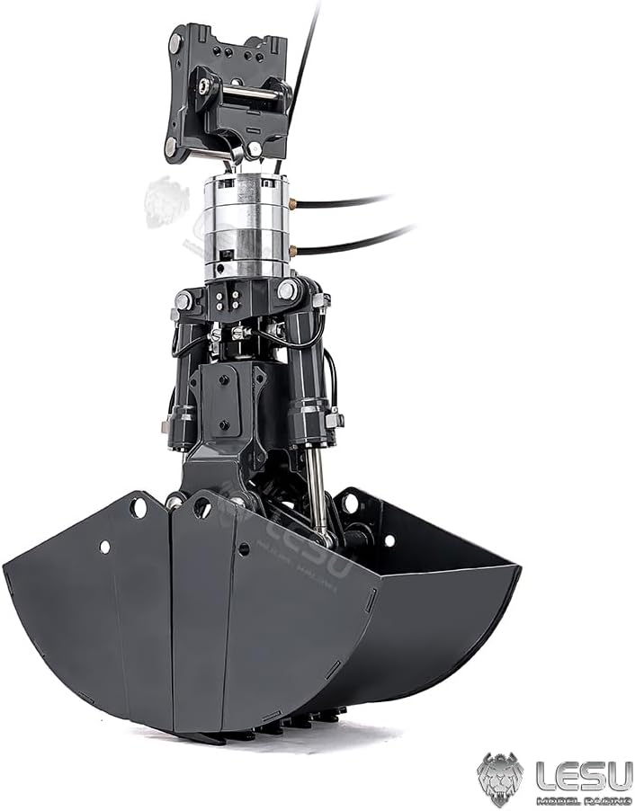 Metal Clamshell Bucket LESU 1/14 Ac360 Et30H R945 Sk500 Hydraulic Rc Excavator