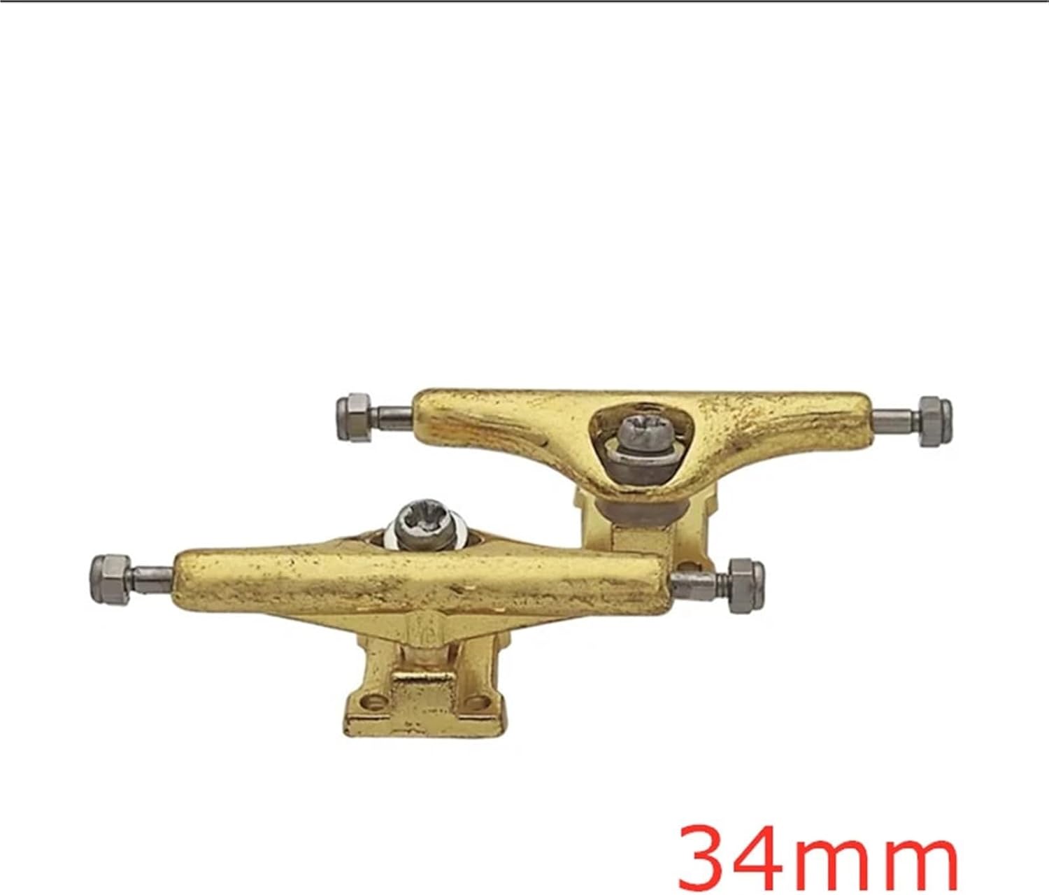 Fingerboard Trucks 2pcs 32MM 34MM Finger Skateboard Truck Fingerboard Single Axle Trucks(Gold)