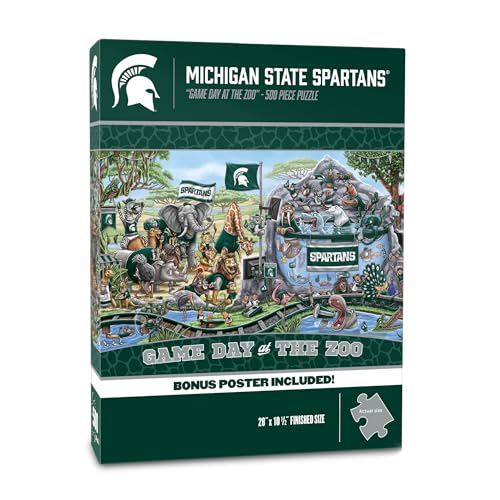 YouTheFan NCAA Michigan State Spartans Game Day at The Zoo 500pc Puzzle 28" x 10.5"