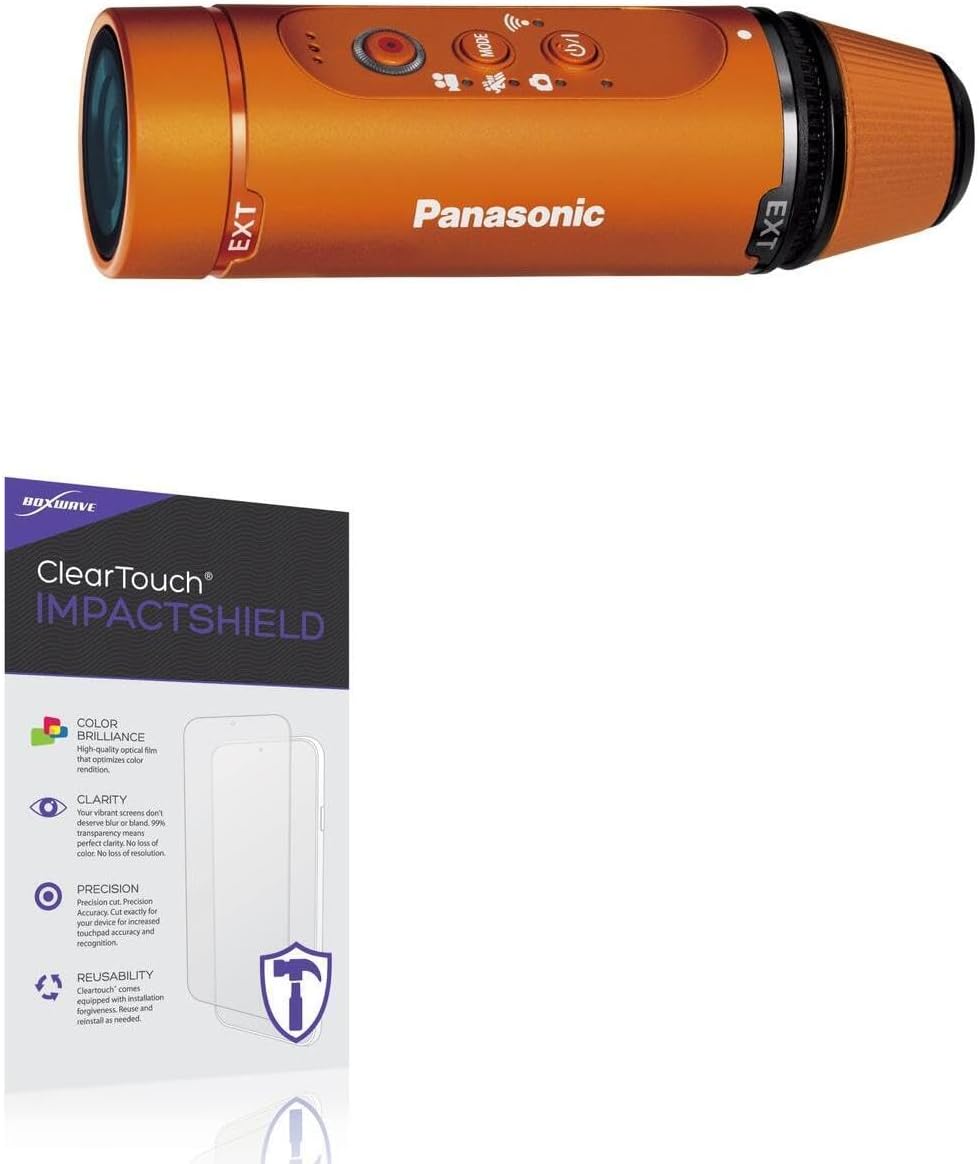 BoxWave Screen Protector Compatible with Panasonic HX-A1 - ClearTouch ImpactShield (2-Pack), Impenetrable Screen Protector Flexible Film