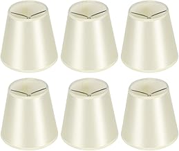 6 Pieces Lampshade, E14 Fabric Chandelier Lamp Shade Mini Lamp Shade Floor Lamp Shade Wall Lamp White