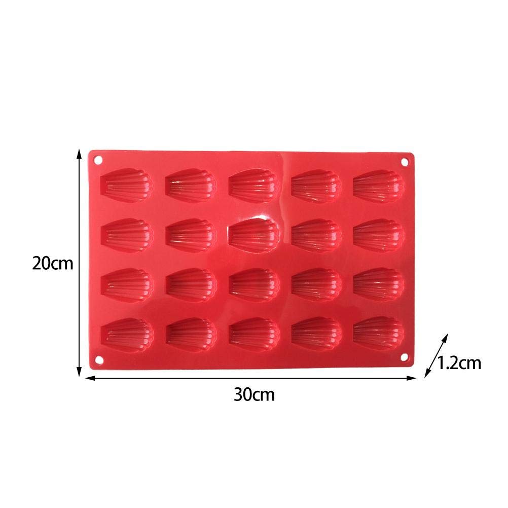 Silicone Baking HEITIGN 30 * 20 * 2 20 Cavities Silicone Madeleine Non stick Cake Baking Tool for DIY Homemade Cake Candy