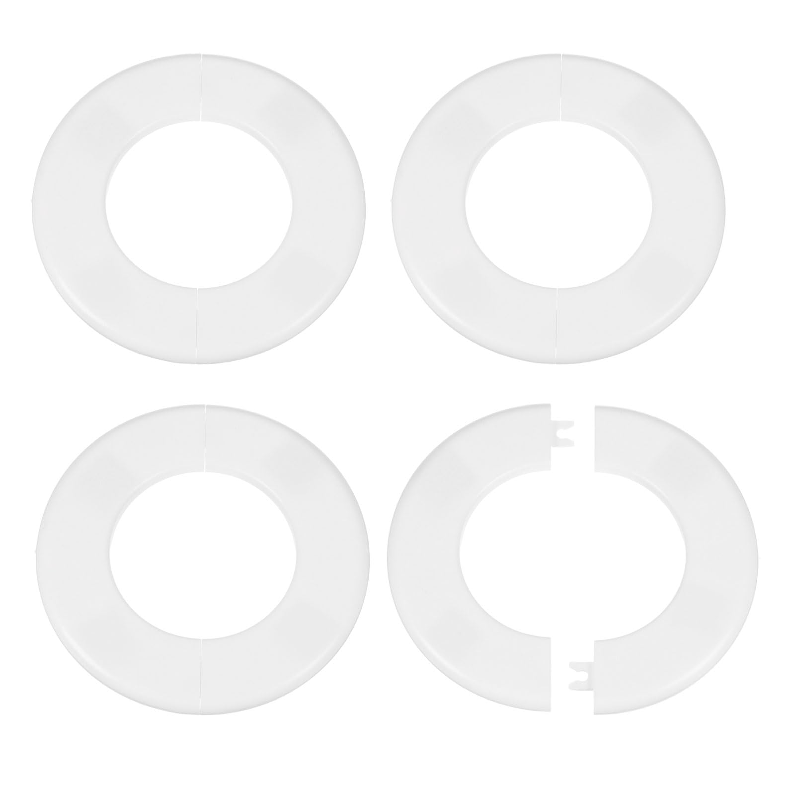 Placas de cubierta de fontanería autoadhesivas blancas para tapar tubos de cocina de 78 mm