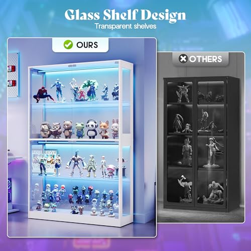 Image of AMERLIFE 45-Inch RGB Display Cabinet with Glass Doors