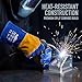RAPICCA Welding Gloves Fire Heat Resistant: Blue 16IN 932℉ - Fireproof Leather For Stick Mig Flux-Core Welder Forge Blacksmith Fireplace Wood Stove Fire Pit Grill Oven Furnace Handling Dry Ice