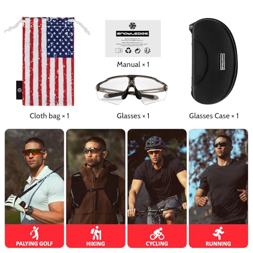 Image of Cycling Glasses, TR90 Unbreakable Frame Polarized Anti-UV400 Sports Sunglasses