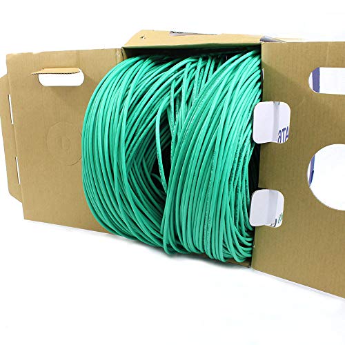Cat6 Riser (Cmr), Ethernet Cable 1000Ft, Green, No Spline, Unshielded Twisted Pair (Utp) 23Awg, Solid Pure Bare Copper, 550Mhz, Ul Certified, Easy To Pull (Reelex Ii) Box, Bulk Networking Lan Cable #TOP1