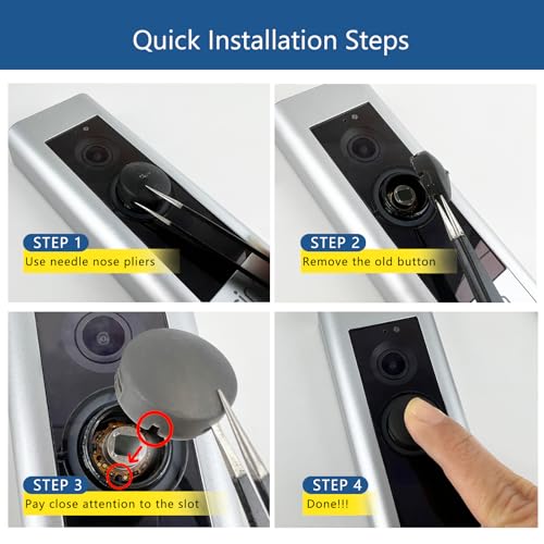 Doorbell Button Replacement for Doorbell Pro/Peephole Camera  - Additional View