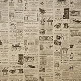 Vintage Times Antique Newsprint Kraft Newspaper Tissue Paper - 20' x 30' | 24 Sheets