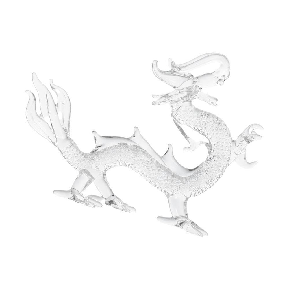 Chinese Feng Shui Dragon Statue,Crystal Zodiac Dragon Statue Office Home Tabletop Decor Fortune 2024 New Year Decoration Ornaments(Small)