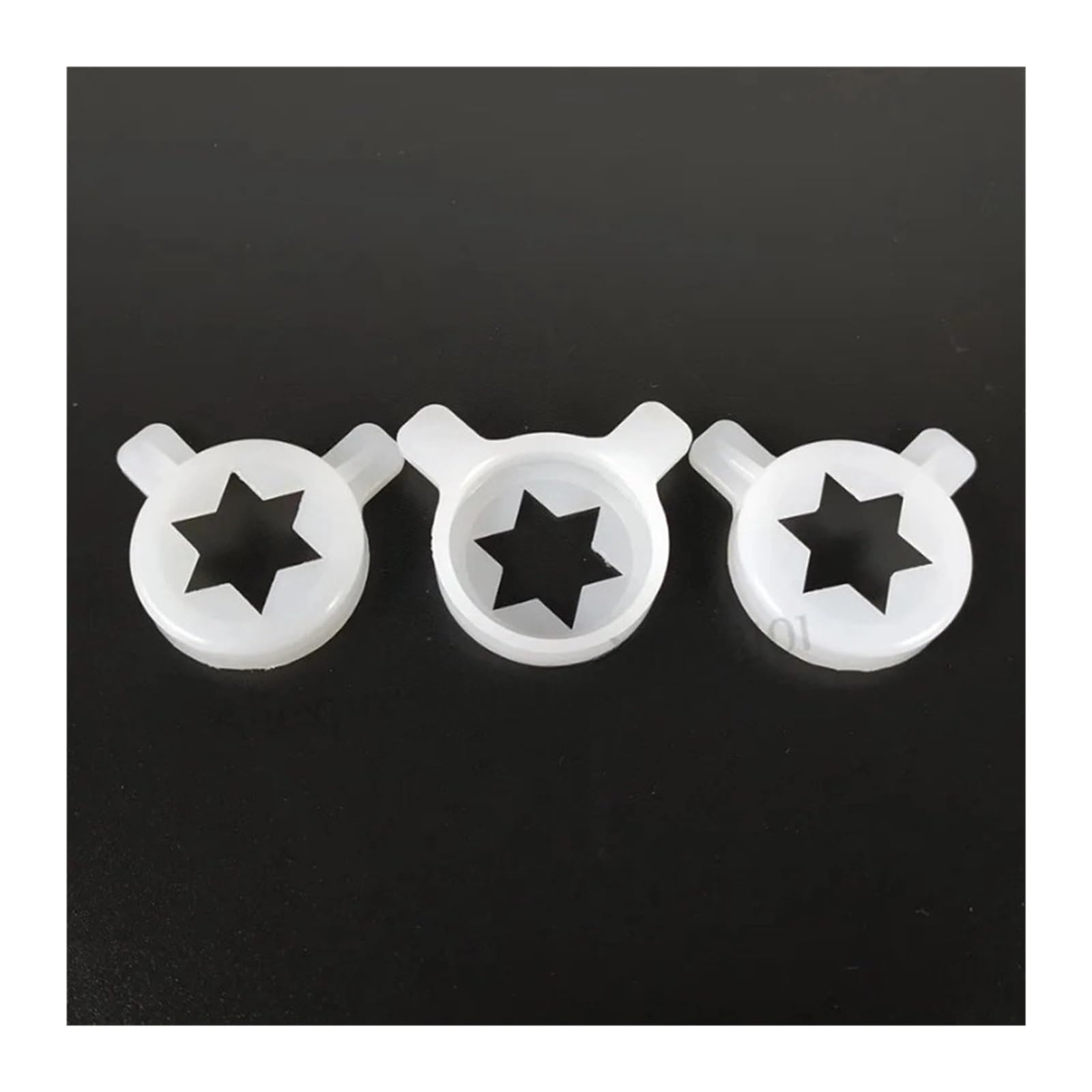 ALturn Piezas de Repuesto de Tapas de Modelado de hexagrama de Lujo 3 en 1, compatibles con Accesorios de Tapas de boquillas de plástico for máquinas de Helado Suave, diámetro Interior de 29 mm