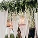 CEWOR 14pcs Wisteria Hanging Flowers 3.6ft Artificial Wisteria Vines Fake Hanging Garland Silk Flowers for Wedding Garden Outdoor Party Home Wall Decoration (White)