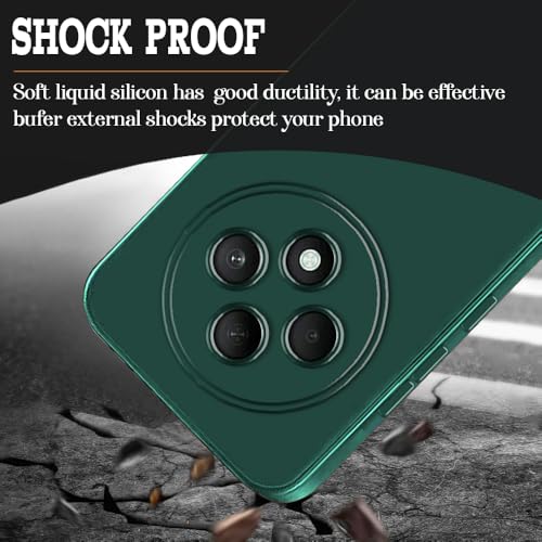 Image of Back Cover for Oppo F27 5G | Full Camera Protection | Premium Liquid Silicon Case | Flexible Bumper Case for Oppo F27 5G (Green)