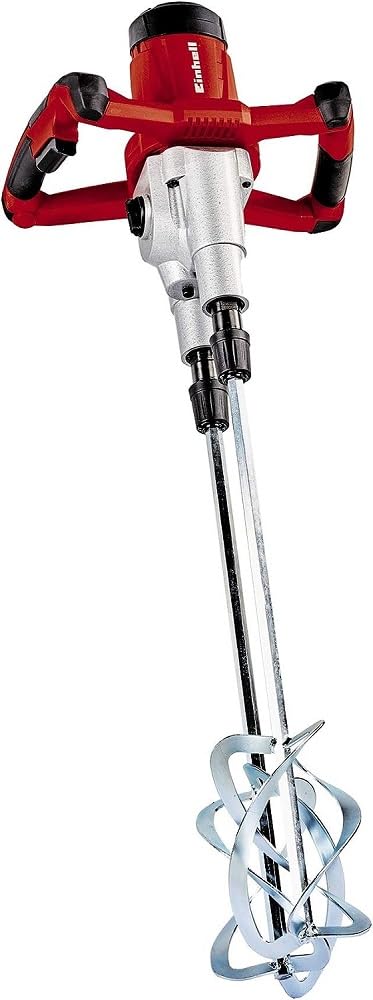 Einhell TE-MX 1600-2 CE Miscelatore elettrico doppio (220-240 V, 1600 W, 2 velocità, vel 1 giri min. 180-460, vel. 2 giri min 300-750, incl. 2 fruste)