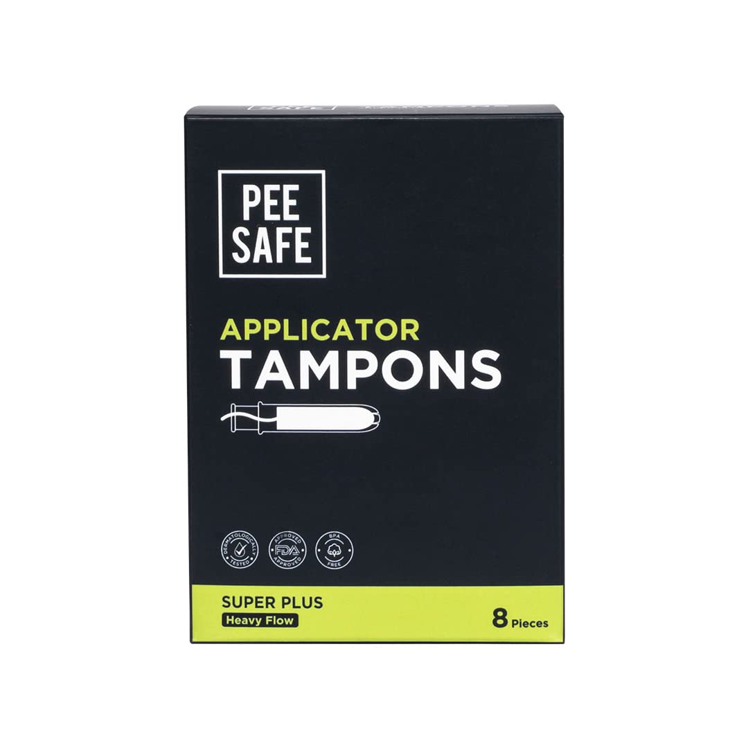 Sponsored Ad - Pee Safe Applicator Tampons For Heavy flow 8 Pieces | Easy to use | Leak Proof | Ultra Soft & Comfortable | Highly Absorbent | BPA Free | FDA Approved