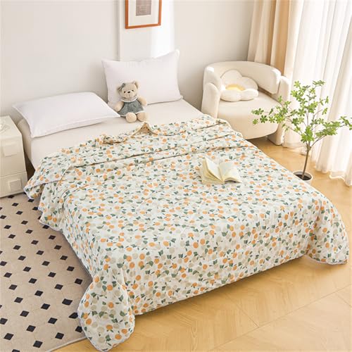 Edredón refrescante de verano lavable en microfibra estampada de 180x220 cm 4