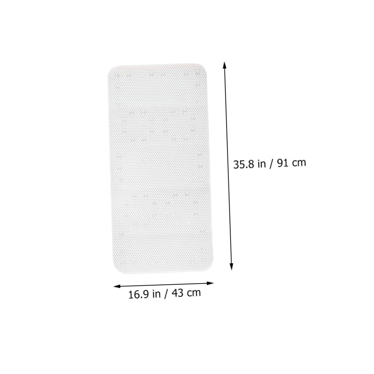 Didiseaon Alfombrilla Color Blanco de PVC Antideslizante de Baño y Diseño Seguro con Orificios de Drenaje para Uso en Ducha y Bañera