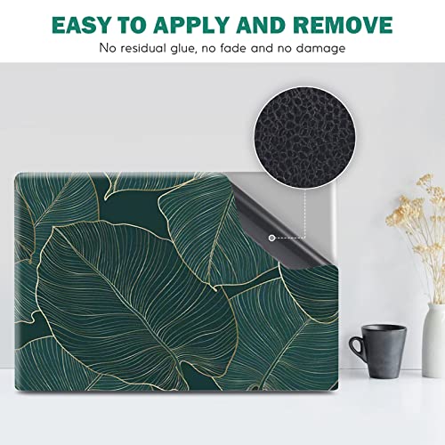 Image of DINKY Laptop Skin Sticker Decal, 12 inch 13 inch 13.3 inch 14 inch 15 inch 15.4 inch 15.6 inch Laptop Universal Reusable Vinyl Skin Stickers Cover Art Decal Notebook PC Personalized Protector-Green Leaf