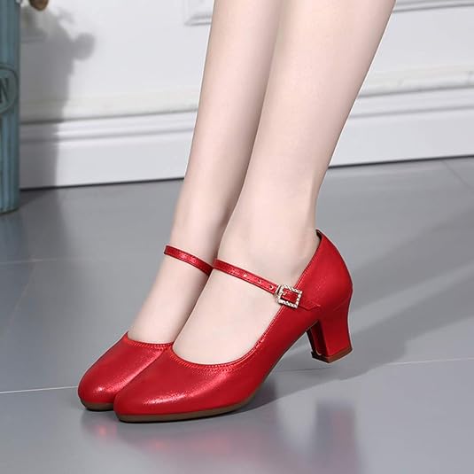 Chaussures De Danse Femmes Talons Mi-hauteur - Salsa, Tango, Latine - Neuf