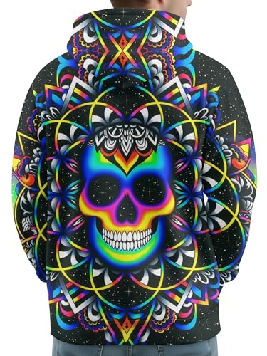 Image of PAGYMO Graphic Hoodies for Men Funny Novelty Pullover Hooded Sweatshirt | Funny 3D print, cool novelty design, colorful pattern, mens graphic pullover hoodie, sarcastic style, funky winter fashion