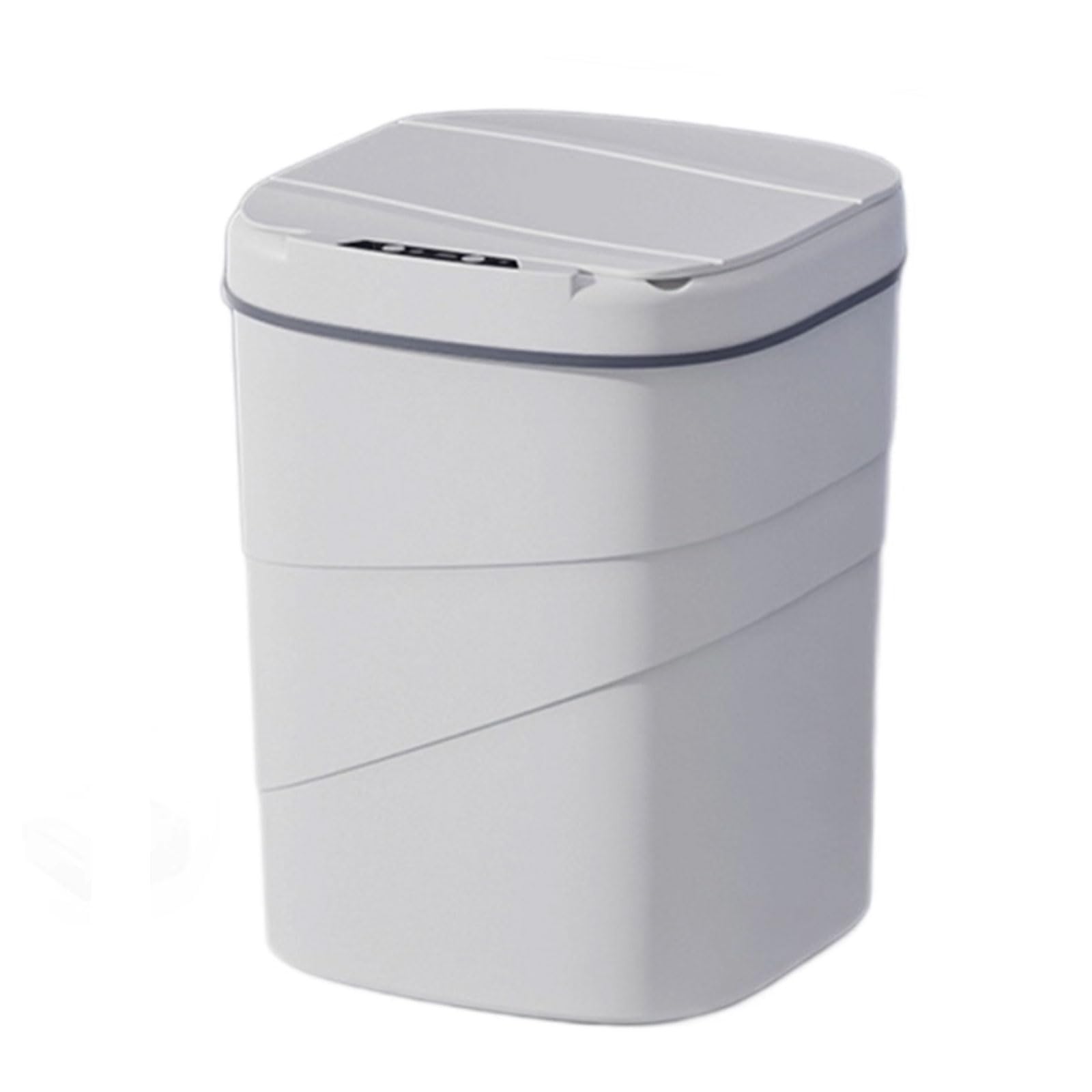 Contenitore per Rifiuti Automatico capacità 14 L con Coperchio Girevole Leggero Notte Piano a Tre Approcci per Cucina Bagno Salotto Rilevamento del Movimento Contenitore per Rifiuti.