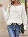 Cakulo Womens Off Shoulder Sweater Top Fall Outfits Fashion 2025 Oversized Knit Batwing Long Sleeve Crochet Sweaters White XL