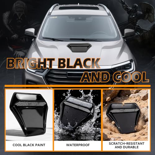 Image of Hood Vents for Cars,Universal Hood Scoop,Universal Engine Hood Air Vent for Trucks,Suit for Dodge Ram 1500 2500 3500Chevy Silverado, F-150, F-250, F-350, Colorado