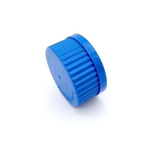 Miniatura 4 de GL45 Tapones de rosca de polipropileno para botellas de medios de laboratorio con anillo de sellado interno moldeado de 284.0F, paquete de 8