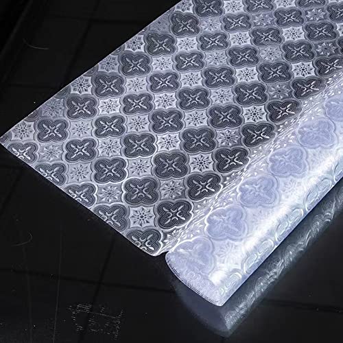 Privacy Window Film Vintage 3D Floral Etched Glass Door Film Window Cling Uv Blocking Static Cling Window Covering Stickers Tints For Home And Office,17.5 Inches By 78.7 Inches #TOP7