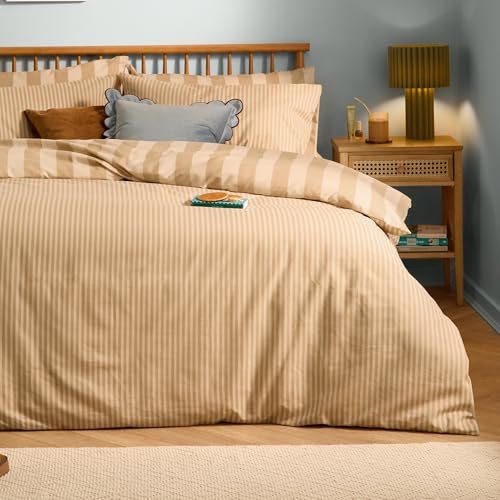 Parure de couette à rayures étroites au design réversible moderne - 5