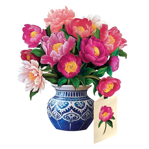 Freshcut Paper Peony Paradise 13 Inch Life-Sized 3D Pop Up Card – Birthday, Mothers Day, Thank...