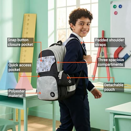 Image of Nasher Miles Polyester Backpack | Ideal for Preschool, Kindergarten, College, School, Office& Travel | Toddler, Girls, Boys, Men, Women