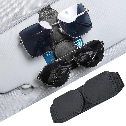 Porta Occhiali Auto Pelle Clip per Biglietti da
