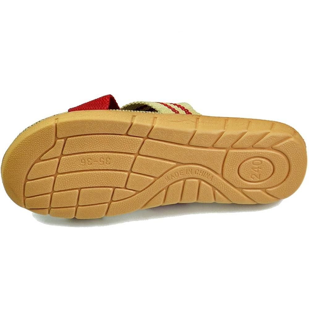Ciabatte Donna Pantofole Scarpe Da Casa Pantofole Di Lino Estate Canapa Donna Uomo Pantofole Da Pavimento Pantofola Da Casa Interna-Green_8_Us
