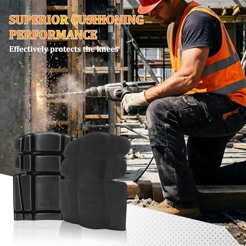 FIUTEKO Rodilleras de trabajo EVA,Set de 2 con bolsa de transporte Protectores ligeros y duraderos para albañilería jardín bricolaje y construcción pour pantalon de travail pantalon Salopette - imagen 5