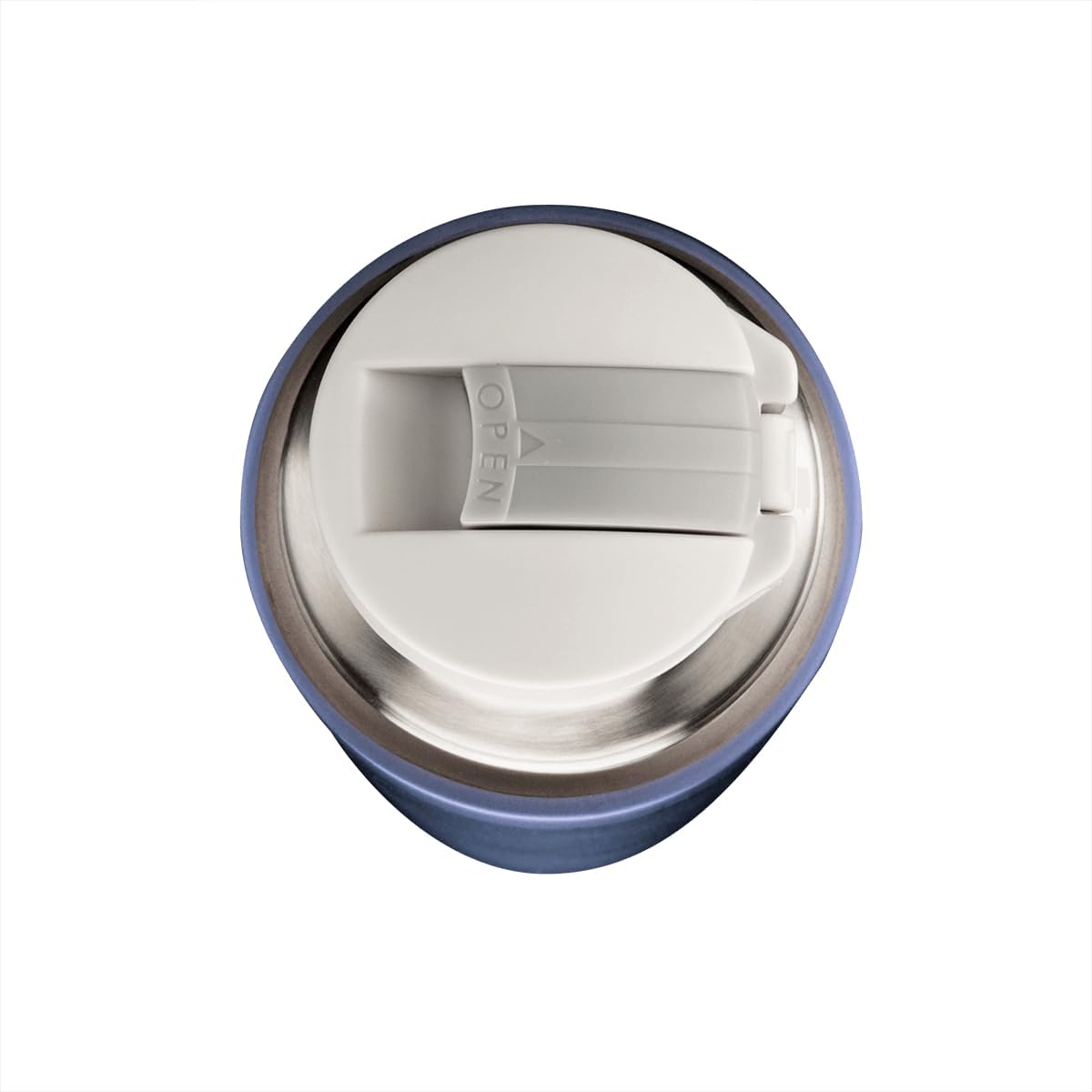 Lurch Insulated Flask for Hot and Cold Drinks Made of Double-Walled Stainless Steel with Mug 0.75 L Denim Blue II