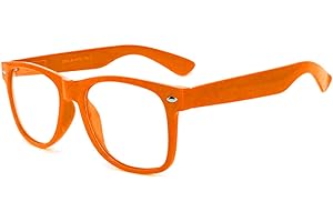 Retro 80s Classic Round Sunglasses With Orange Frame
