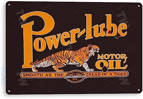 Tinworld Tin Sign: Power-lube Motor Oil Gas Station Metal Decor Garage Shop Store A149 image 4